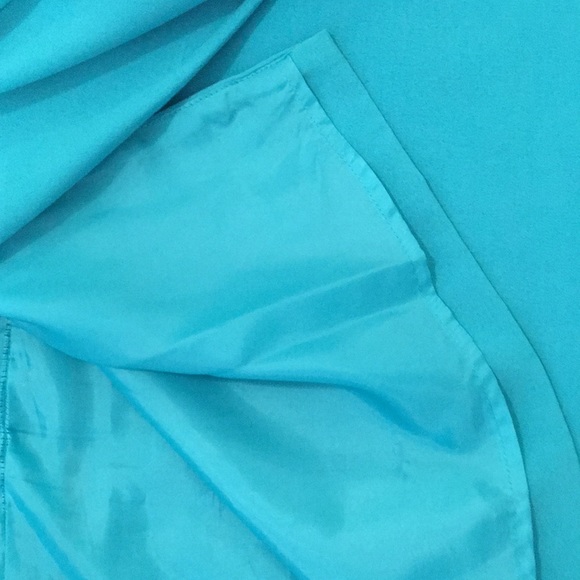 Calvin Klein sheath dress with faux wrap detail. Fully lined.  Size 8. Worn once - Picture 8 of 9